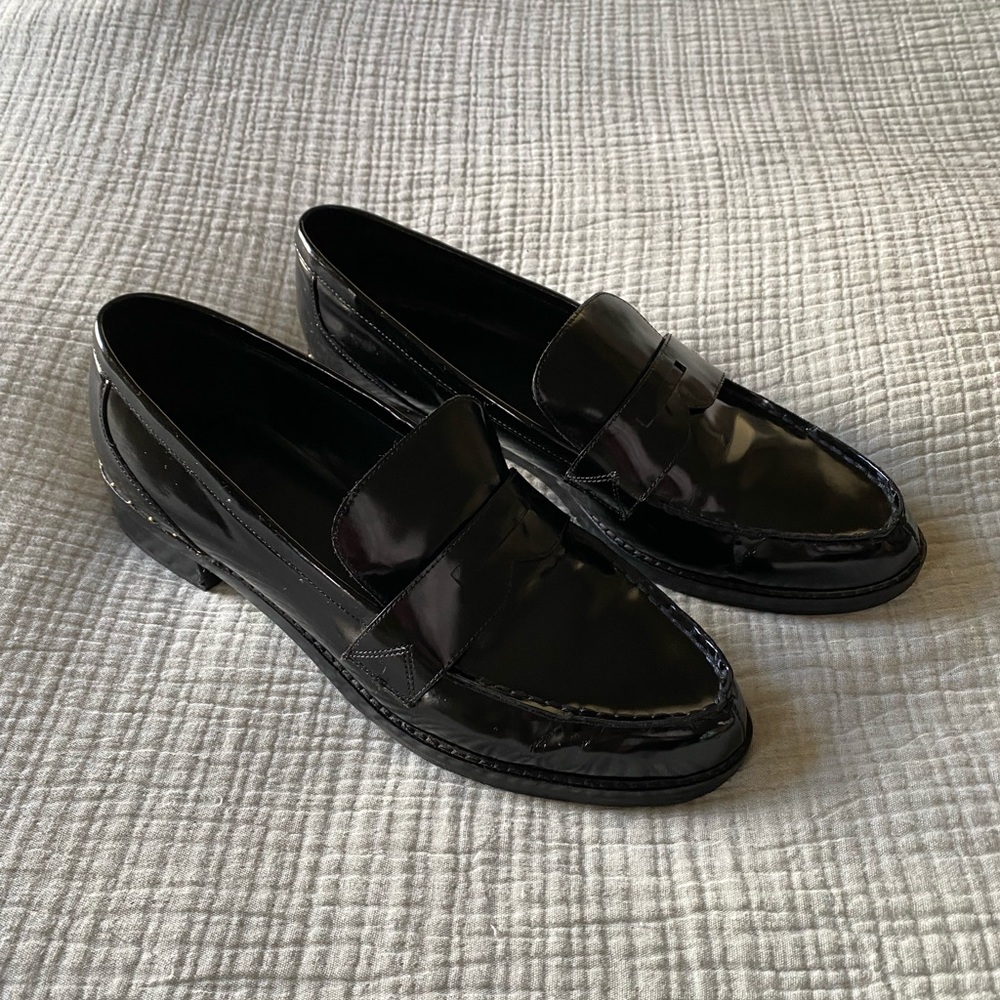 Marc Fisher LTD Patent Black Loafers